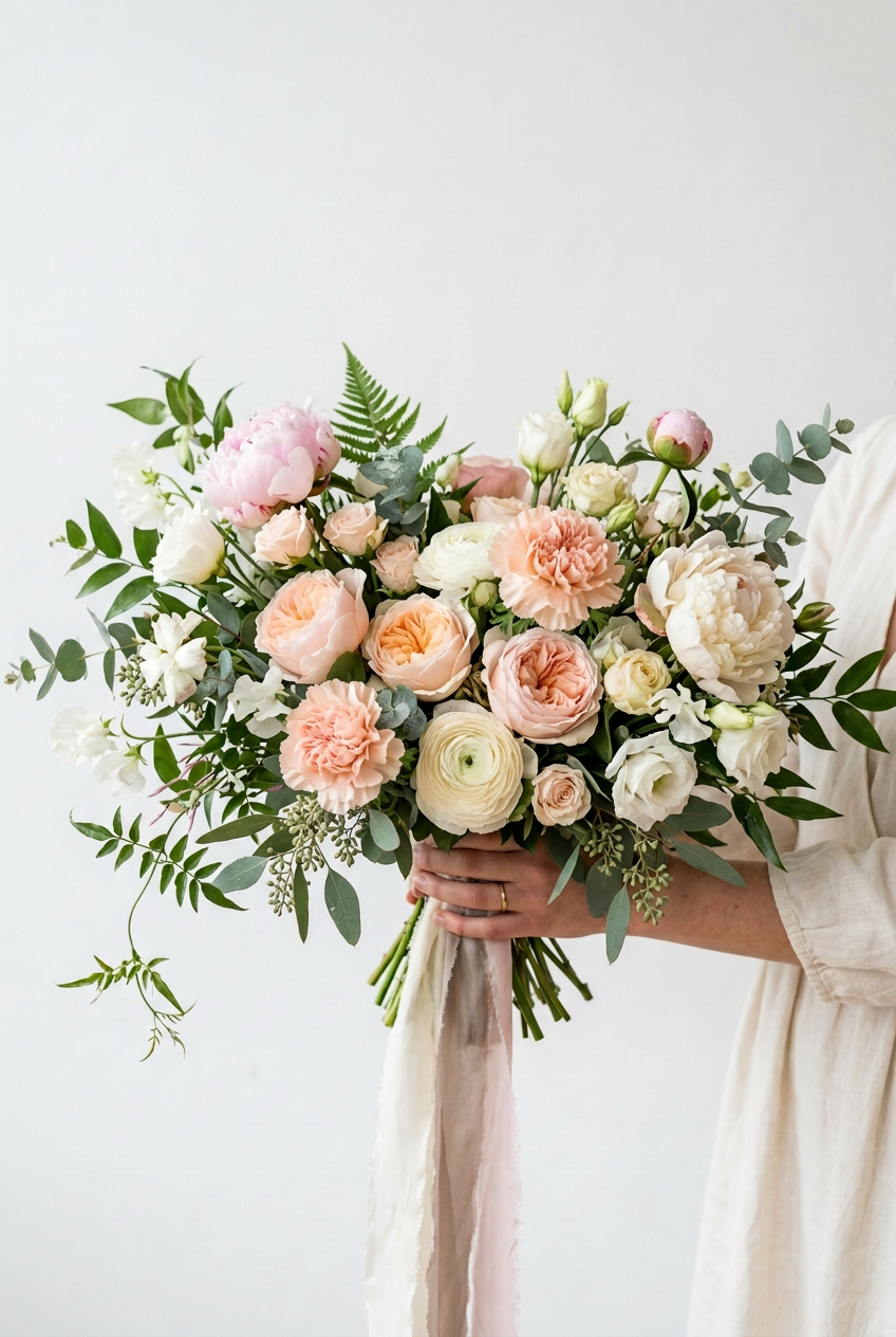 Ramo mixto de flores naturales frescas